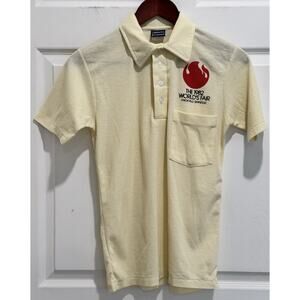 Vintage Worlds Fair Yellow Shirt Knoxville Tennessee Golf Shirt Size Small
